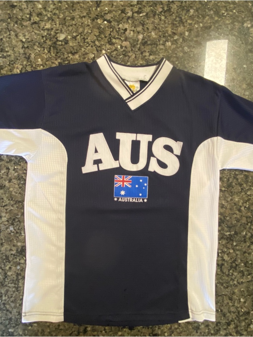 Australia Roo Australia Soccer Jersey Navy White Fan Shirt Team AUS Size M